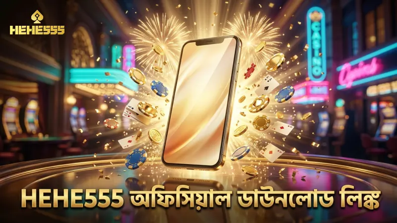 HEHE555 অ্যাপ ডাউনলোডের অফিসিয়াল লিঙ্ক সহ QR কোড প্রদর্শন