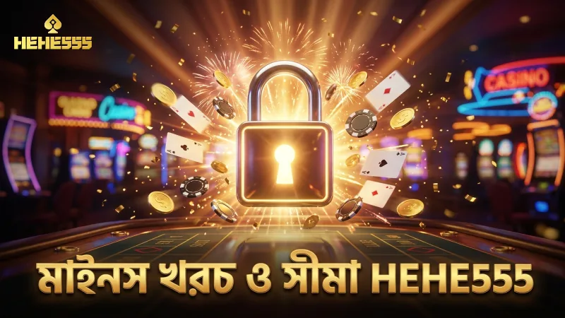 মাইনস গেমের খরচ ও ওয়েজারিং সীমা সম্পর্কে HEHE555-এর তথ্য।